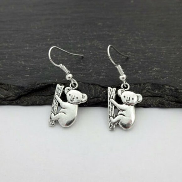 The Lux Gem Jewelry - Koala Silver Earrings
